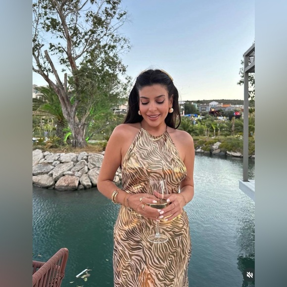 ZARA  FOIL ANIMAL PRINT DRESS - Picture 3 of 13